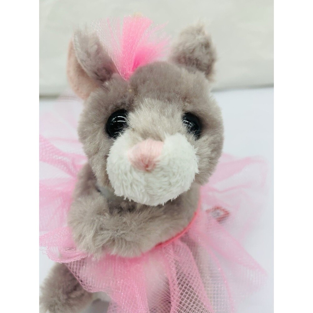Douglas Cuddle Toys Tippy Toe Ballerina Mouse # 647 Grey Stuffed Animal Toy 5” - Picture 7 of 13